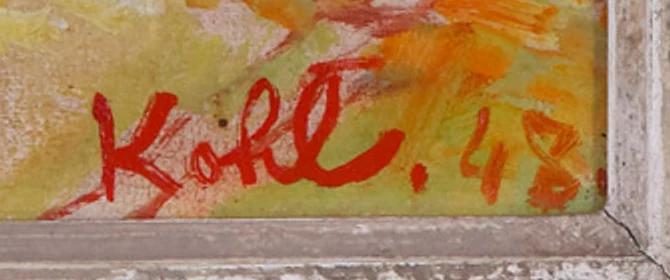 Firma — Pierre Kohl · Nell’angolo inferiore destro della superficie dipinta.