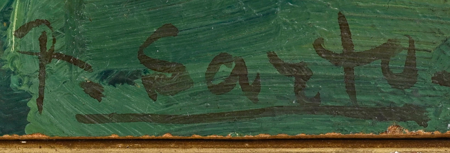 Signature 10 — Pietro Sarto · En bas à droite de l’œuvre.