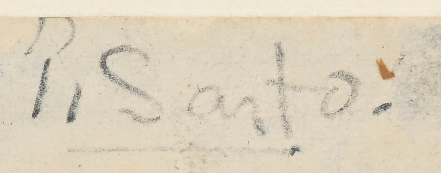 Signature 6 — Pietro Sarto · En haut à droite de l’œuvre.