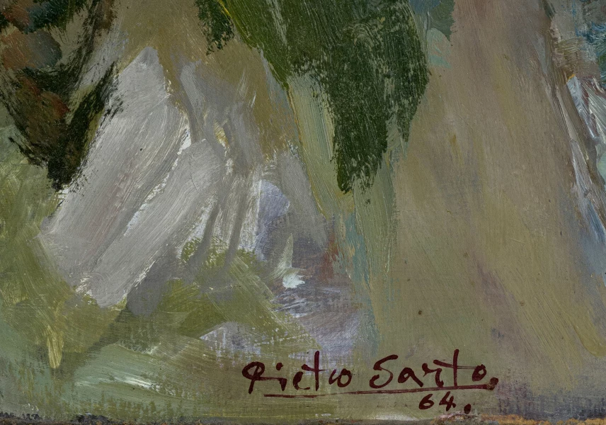 Signature 3 — Pietro Sarto · En bas à droite de la peinture.