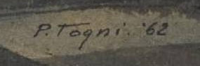 Signature — Ponziano Togni · En bas à droite de l’œuvre.