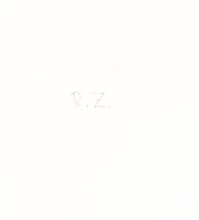 Monogramme — Rémy Zaugg · Au verso, près du centre dans la partie inférieure de la feuille.