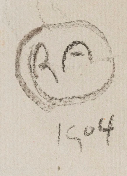 Monogramme 7 — René Auberjonois · En bas à droite