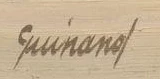 Signature — René Guinand · At the lower left of the canvas.