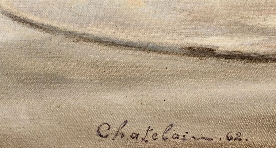 Signature — Robert Châtelain · En bas à droite de la toile, au recto.