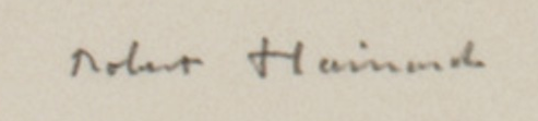 Signature 3 — Robert Hainard · Dans la marge inférieure gauche, sous l’image.
