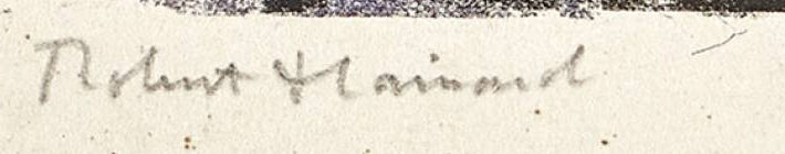 Signature 5 — Robert Hainard · Dans la marge inférieure gauche, sous l’image.