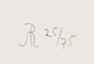 Monogram — Robert Müller · In the lower-left margin, below the printed image.