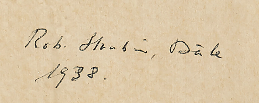 Signatur 1 — Robert Strübin · Unten rechts