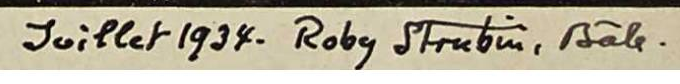 Signatur 3 — Robert Strübin · Unten rechts im unteren Rand.