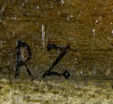Monogramme 4 — Robert Zünd · En bas à gauche de la peinture.