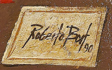 Signature 1 — Roberto Bort · En bas à droite de la peinture.