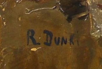 Signatur — Rodolphe Dunki · Unten links auf der Bildfläche.