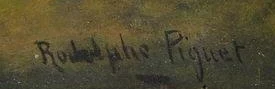Signature 3 — Rodolphe Piguet · At the lower right of the painting.