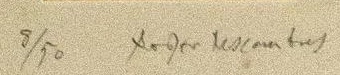 Firma 2 — Roger Descombes · Nel margine inferiore, sotto l’immagine incisa.