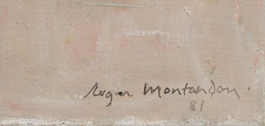 Firma — Roger Montandon · In basso a destra sulla tela, con «81» sotto il nome.