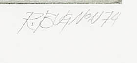 Firma 3 — Roland Bugnon · Nel margine sotto l’angolo inferiore destro della stampa.