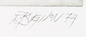 Signature 9 — Roland Bugnon · At the lower right, below the printed image.