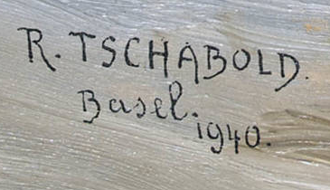 Signatur — Roman Tschabold · Unten links