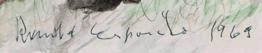 Firma — Romolo Esposito · In basso, al centro.