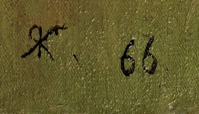 Monogram — Rudolf Koller · At the lower left of the painted surface.