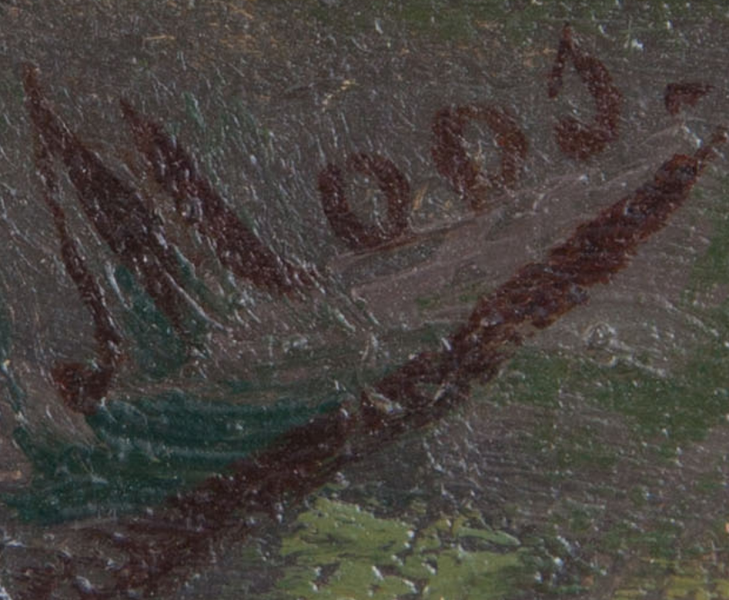 Signature — Rudolf von Moos · En bas à droite de la toile