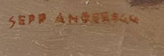 Signatur — Sepp Anderegg · Unten links