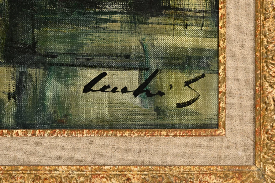 Signature 3 &mdash; Sergio Cecchi &middot; Dans l&rsquo;angle inf&eacute;rieur droit de la toile, juste au-dessus du bord inf&eacute;rieur.