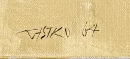 Signature 1 — Sergio De Castro · En bas à gauche de la toile.