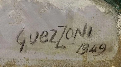 Firma 3 — Stéphanie Guerzoni · In basso a destra, sull’abito, con la data subito sotto.