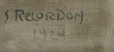 Signature — Suzanne Recordon · At the lower right of the canvas.