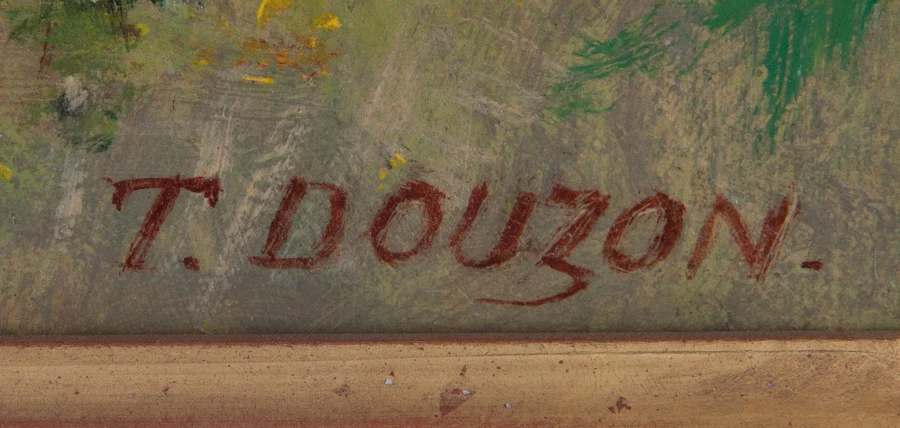 Signature 2 — Théodore Douzon · At the lower right of the canvas.