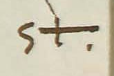 Monogram 6 — Théophile-Alexandre Steinlen · At the lower right of the drawing on the right.