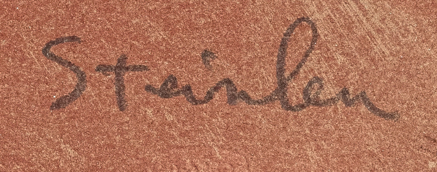 Signatur 9 — Théophile-Alexandre Steinlen · Unten rechts auf dem Druck.