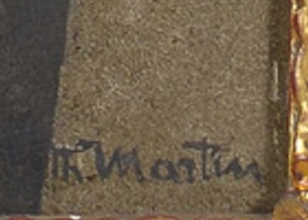 Signature — Thérèse Martin · En bas à droite de l’œuvre