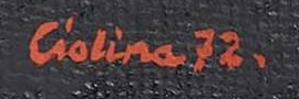 Signature 2 — Tonio Ciolina · En bas à droite de la peinture