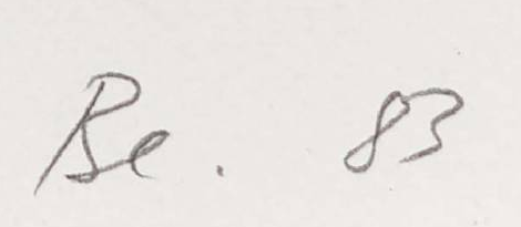 Monogramma — Ueli Berger · In basso a destra del foglio