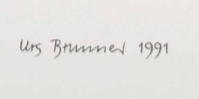 Firma — Urs Brunner · In basso, al centro
