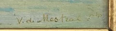 Signature — Victor de Mestral Combremont · En bas à droite de la peinture.