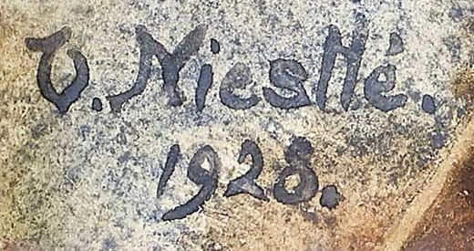 Signature — Violette Niestlé · En bas à gauche de l’œuvre