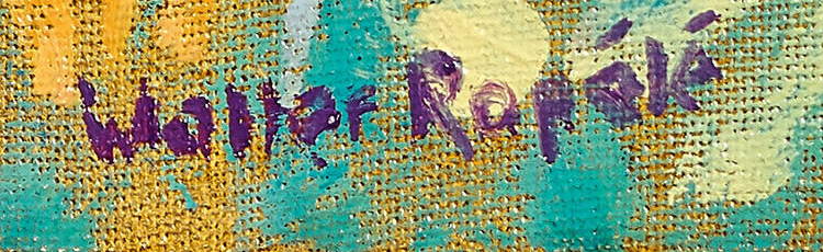 Firma 3 — Walter Ropélé · In basso a destra sulla tela