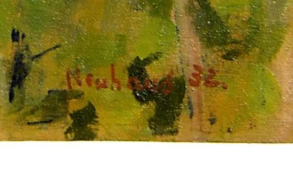 Signature 1 — Werner Neuhaus · En bas à droite du tableau.