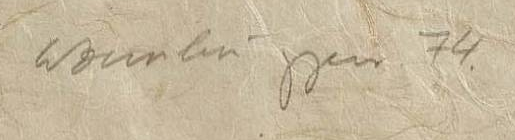 Signature 1 — Werner Zurbriggen · Lower right on the print