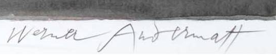 Signature — Werner Andermatt · En bas à droite, dans la marge de support.
