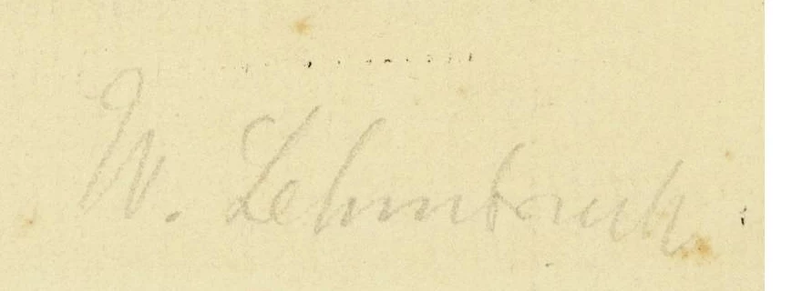 Signature 2 — Wilhelm Lehmbruck · Dans la marge inférieure droite, sous la gravure.