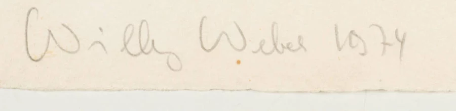 Signature 1 — Willy Weber · En bas à gauche de la feuille.