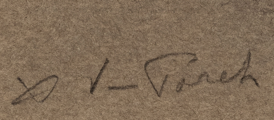 Signature 7 — Xavier de Poret · Lower left of the drawing