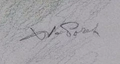 Signature 1 — Xavier de Poret · At the lower right of the drawing, below the fawn.
