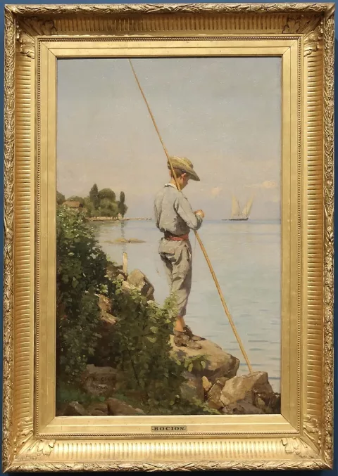 François Bocion — Pêcheur à la ligne