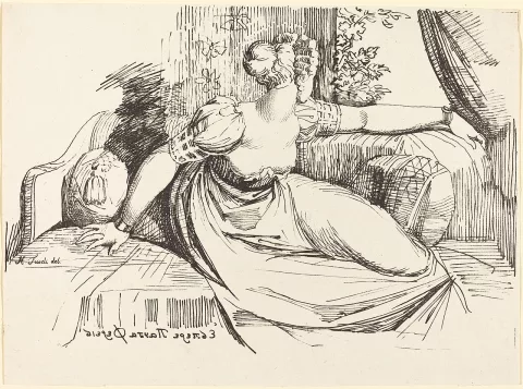 Johann Heinrich Füssli — Femme assise près de la fenêtre
